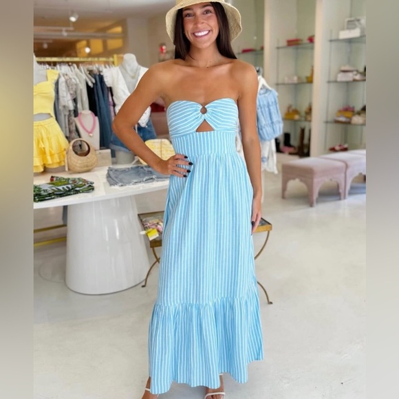 LSPACE Melody Blue Dress M - Picture 4 of 10